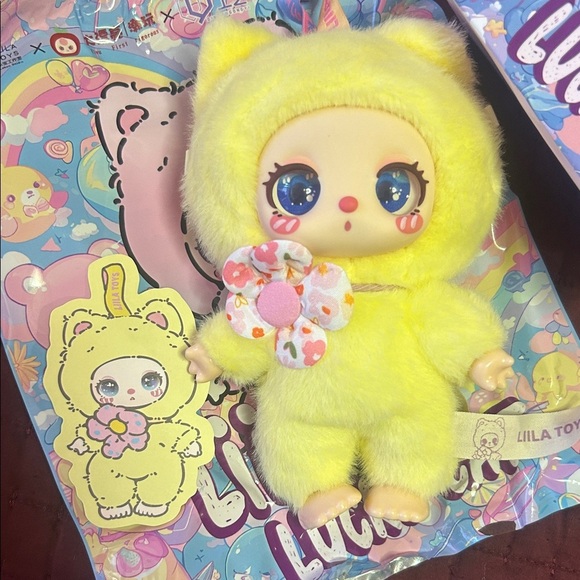 ILIA Handbags - Yellow Plush Doll with Floral Detail